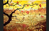 Unknown Ranson Apple Tree with Red Fruit painting